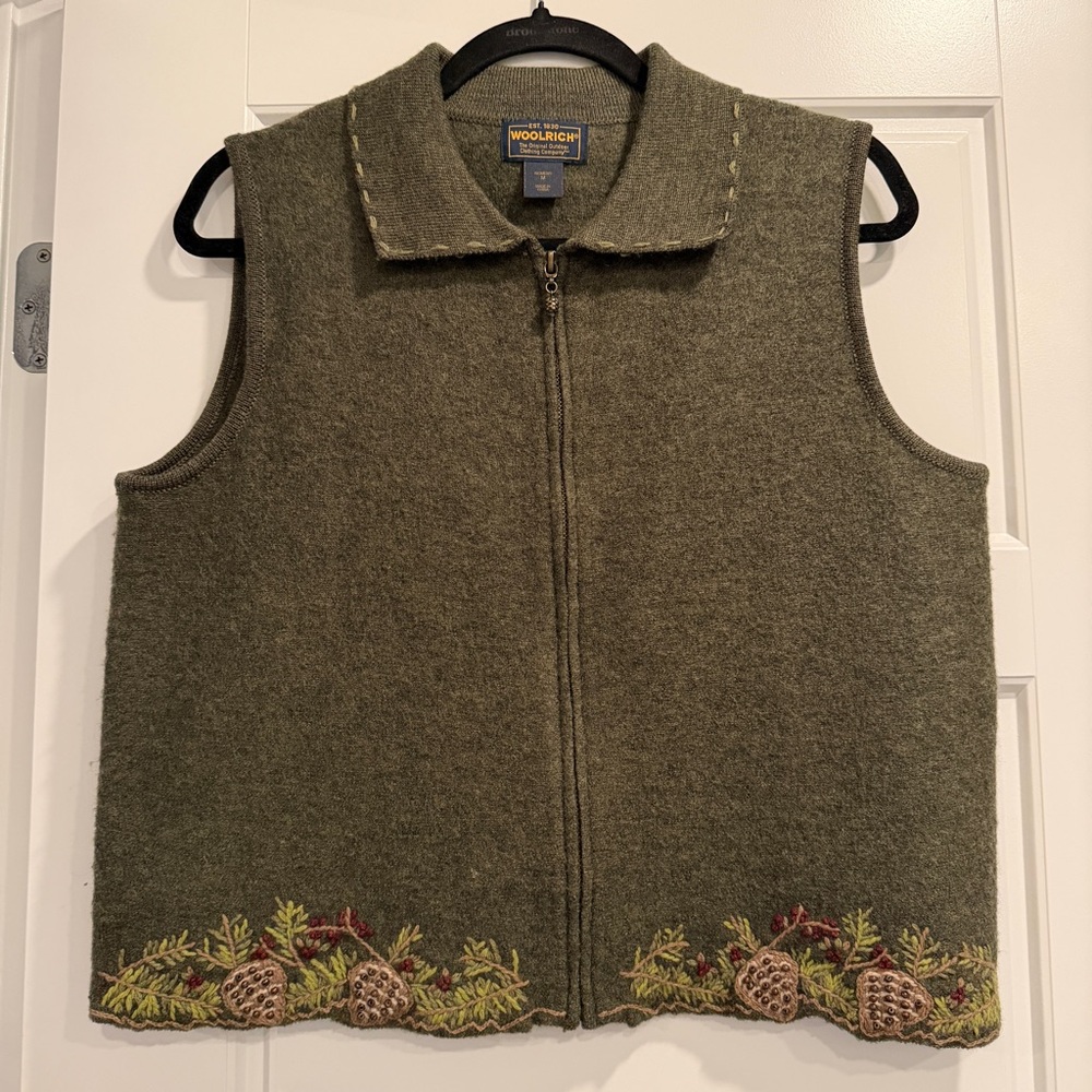 Woodrich 100% Wool Woodland Vest‎ Womens Medium Forrest Fairy Cabincore Witchy
